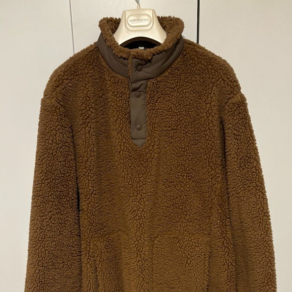 UNIQLO x WHITE MOUNTAINEERING Oversized Brown Pullover Fleece - Large -XL - Picture 1 of 12
